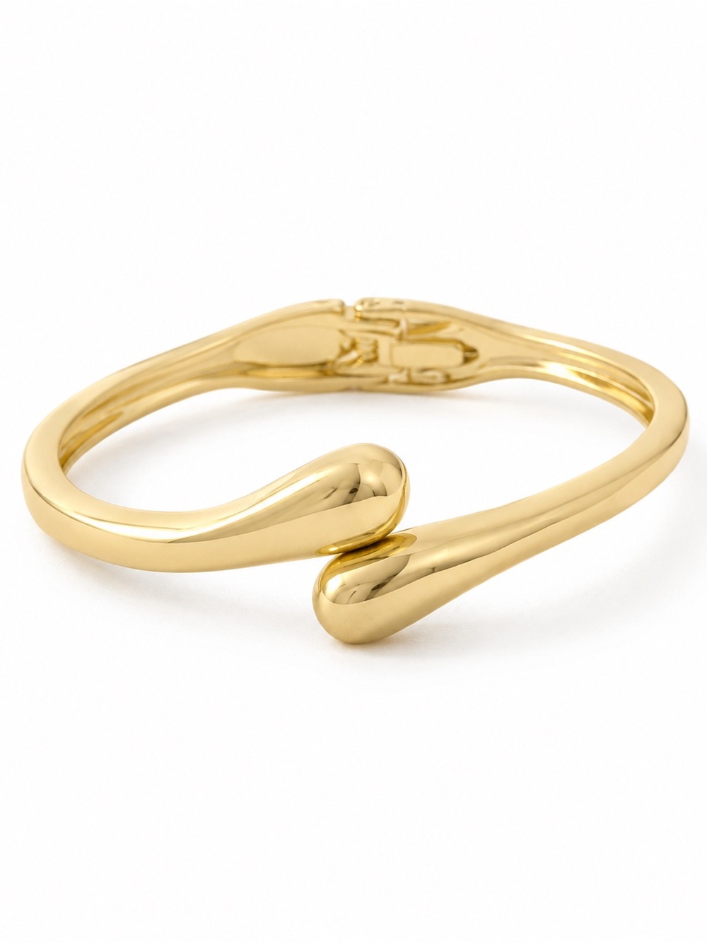Teardrop hinge bangle bracelet